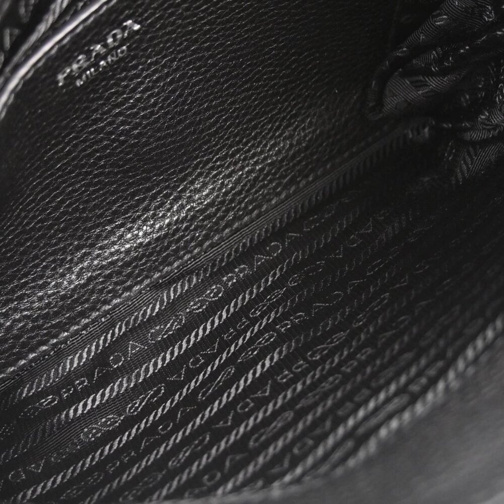 Prada Black Leather Shoulder Bag 7/B 117026 - Picture 8 of 10